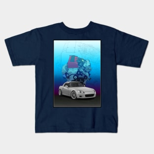 s2000 / s2k with F20c backdrop Kids T-Shirt